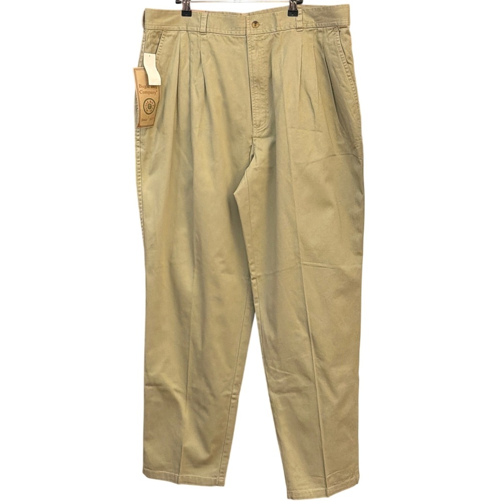 Vintage 90s Bugle Boy Deadstock Khaki Trousers Grandpacore Dark Academia Preppy